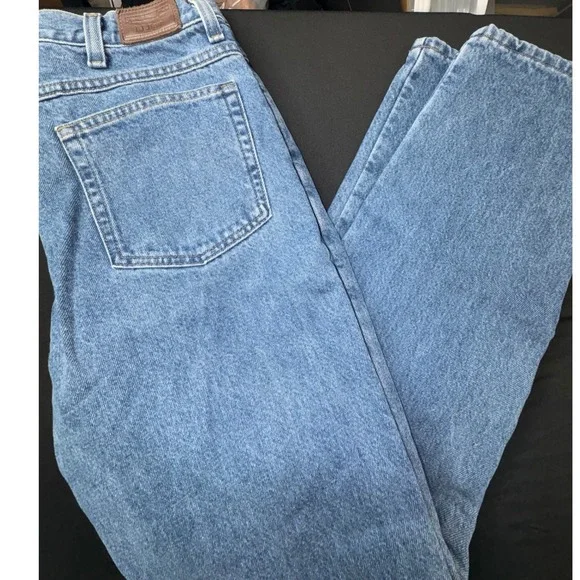 LL Bean Double L Classic Fit Flannel Lined Jeans Mens 32x32 Blue Denim Straight - Picture 6 of 12